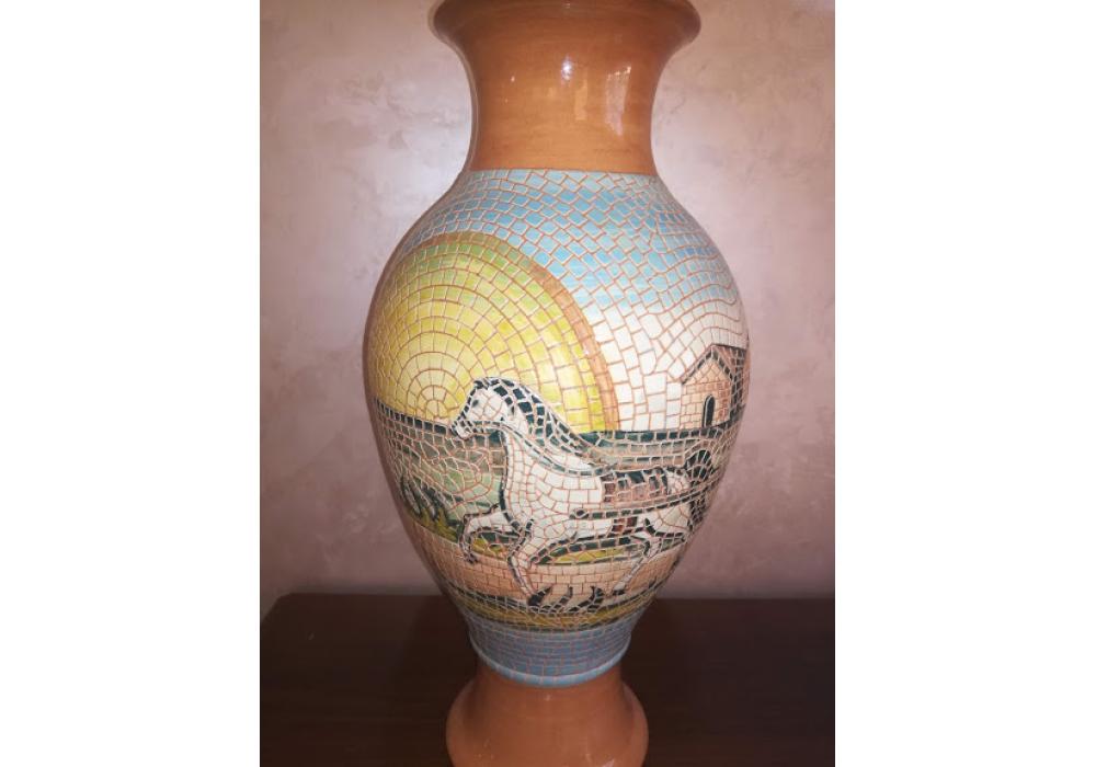Handmade Decorative Ceramic Vase|Pottery Home Decor | Horse